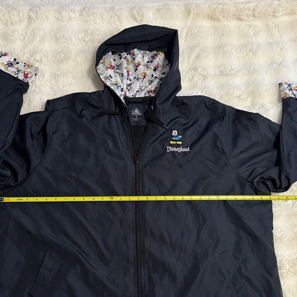 Disneyland Black Hooded Jacket for Women. Embroidered Mickey
